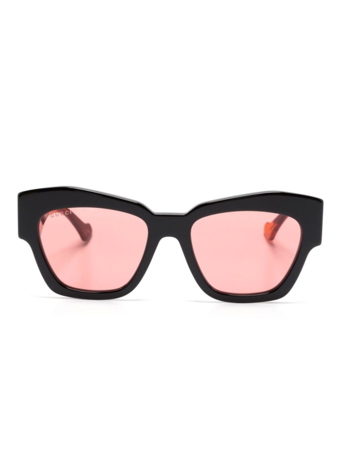 

Gucci Eyewear солнцезащитные очки в массивной оправе с логотипом, черный