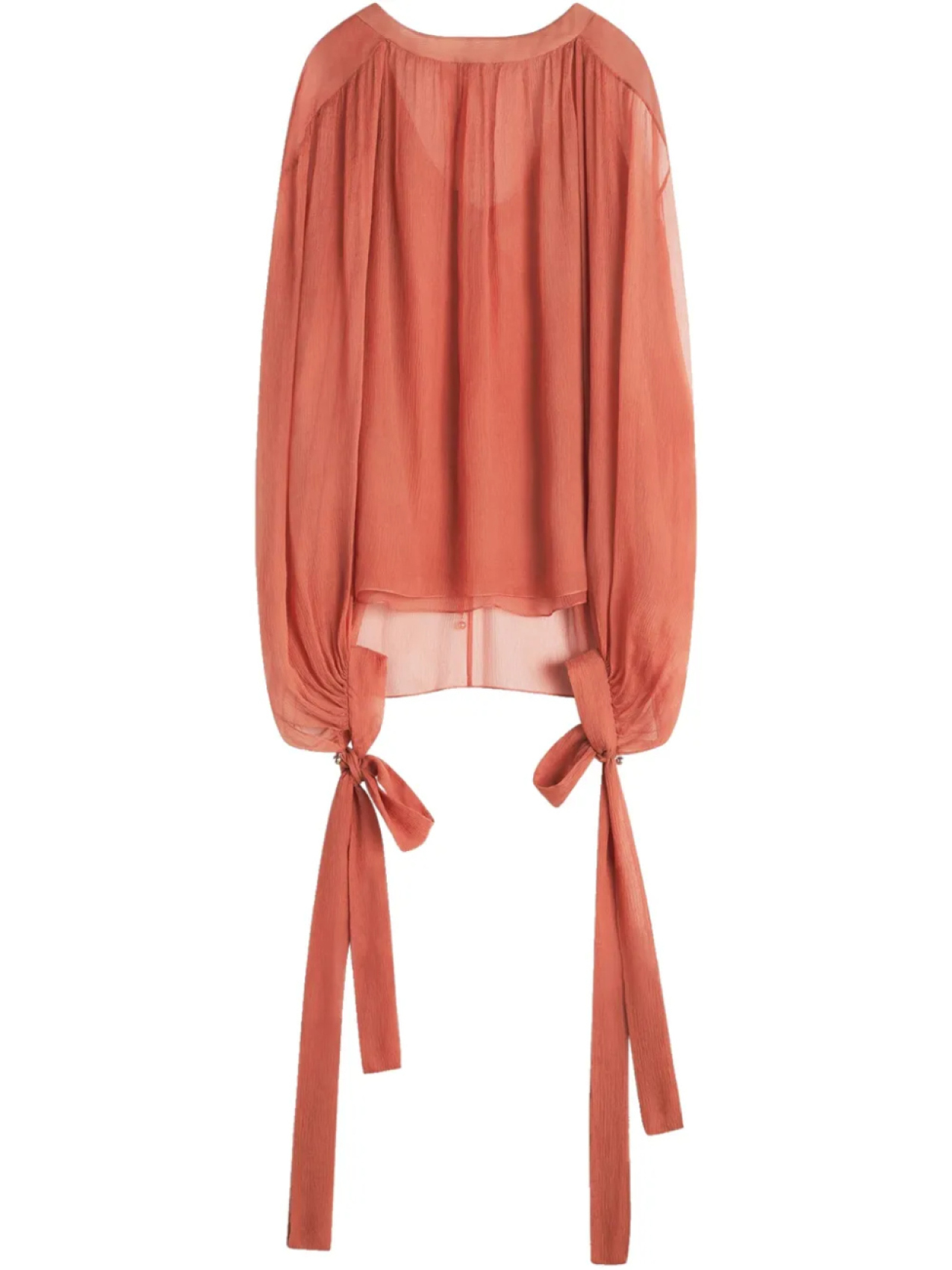 

Шелковая блузка Lanvin, оранжевый