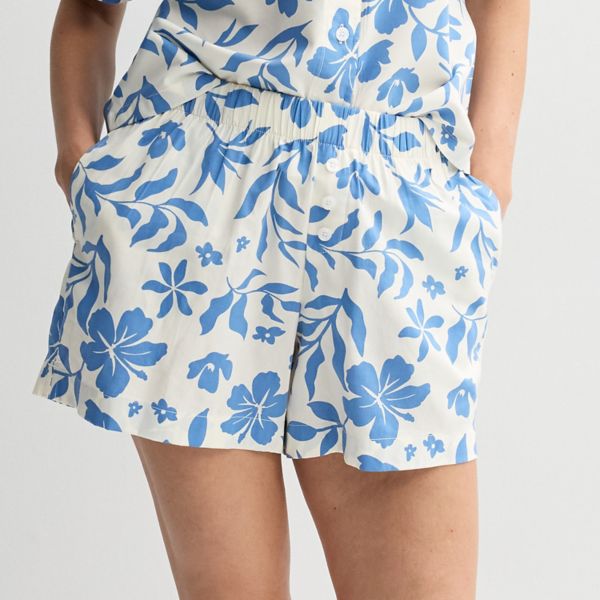

Женские плетеные шорты для сна Sonoma Goods For Life, цвет blue flower