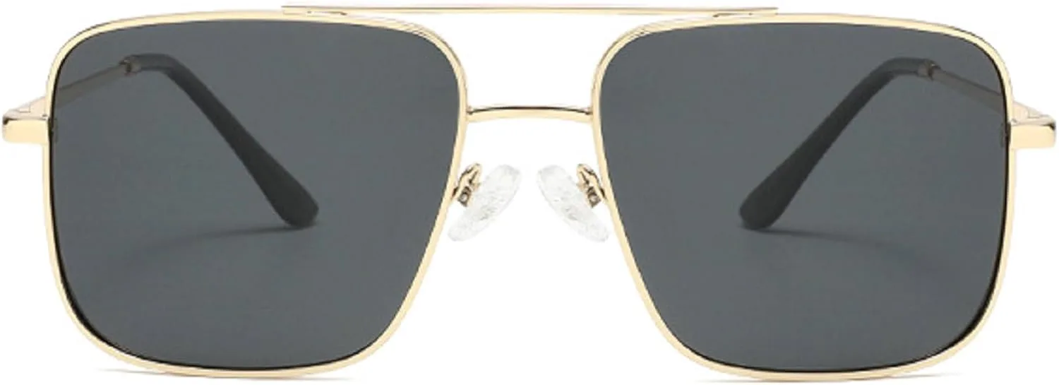 

Ретро-солнцезащитные очки-пилот для женщин, классические модные очки для вождения, мужские солнцезащитные очки в металлической оправе квадратной формы mincl, C3