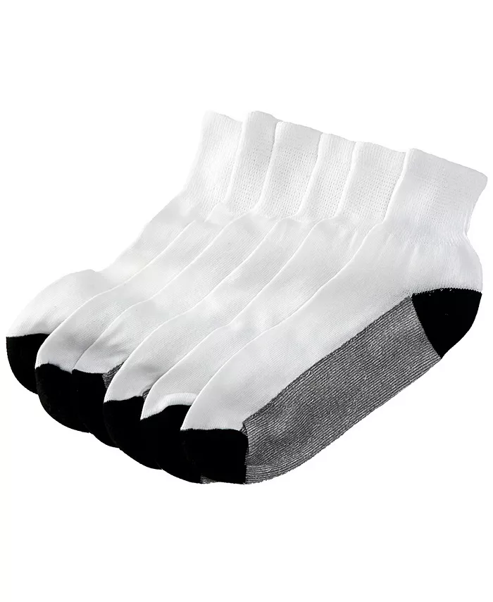 

Носки Big & Tall с амортизацией, длина 1/4", комплект из 6 пар KingSize, белый