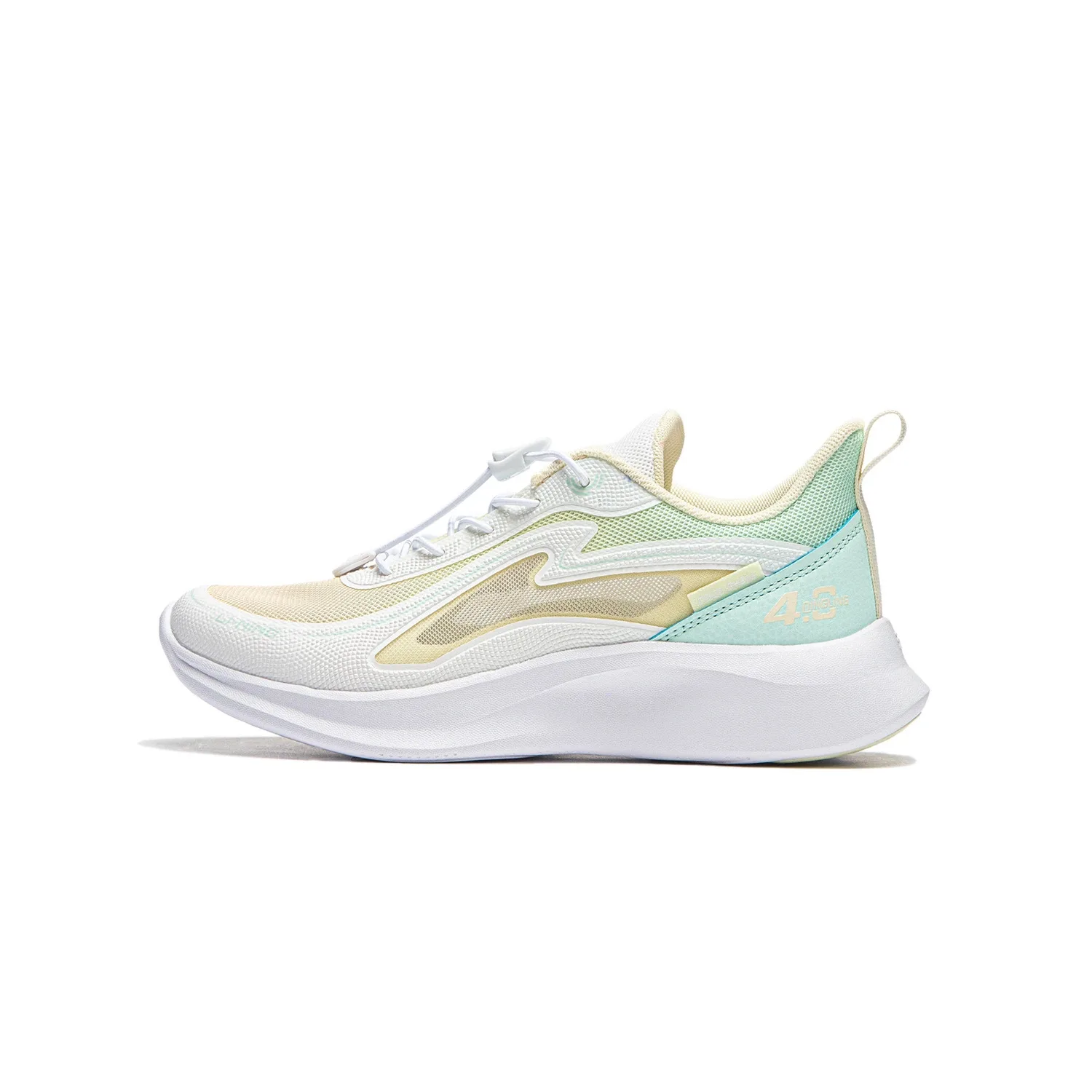 Детские повседневные кроссовки Li-Ning YOUNG Cicada 4 Unisex YOUNG, Standard White/Light Antique Yellow/Soft Aqua Blue
