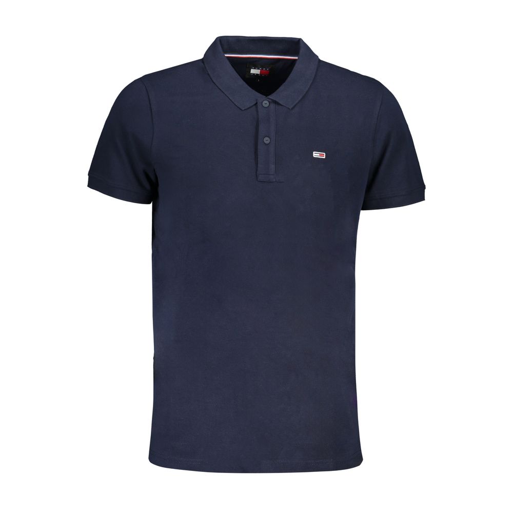 

Синяя хлопковая рубашка-поло Tommy Hilfiger, синий