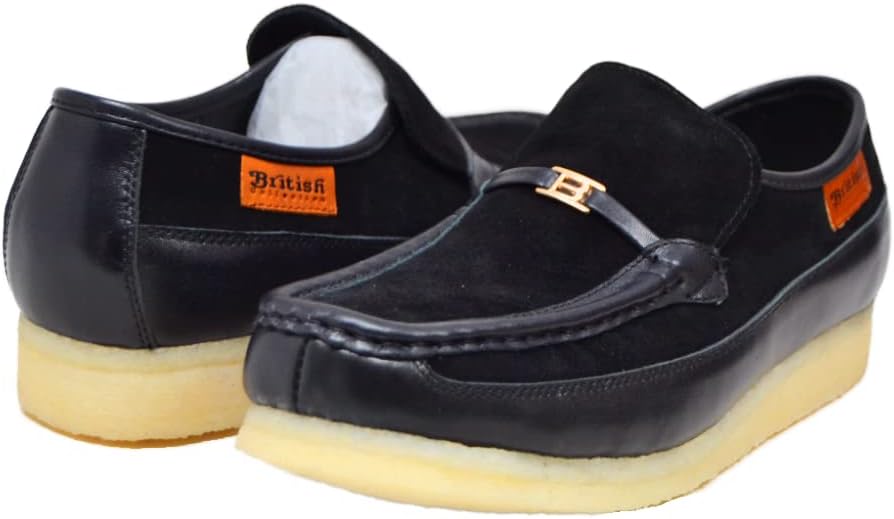 

Мужские слипоны British Collection Power Plus из замши с комфортной посадкой и эффектной золотой пряжкой B