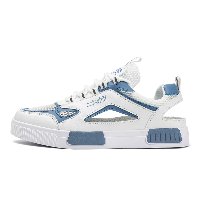 

Кроссовки Anti-Slip Wear-Resistant Low-Top Skateboard Shoes Men's PLAY COBBLER, белый/синий