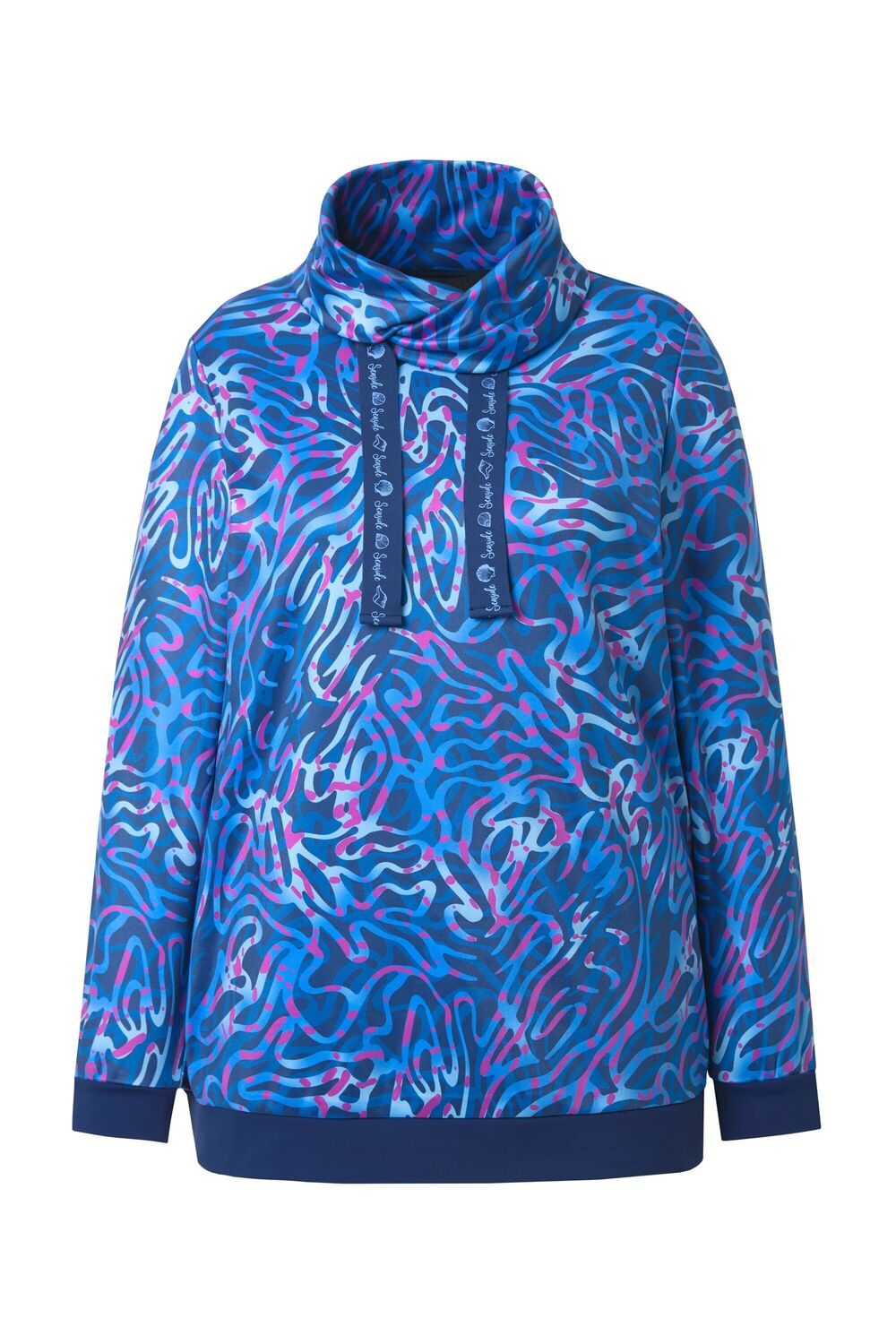 

Ulla Popken Толстовка в синем, лазурном, голубом, темно-синем