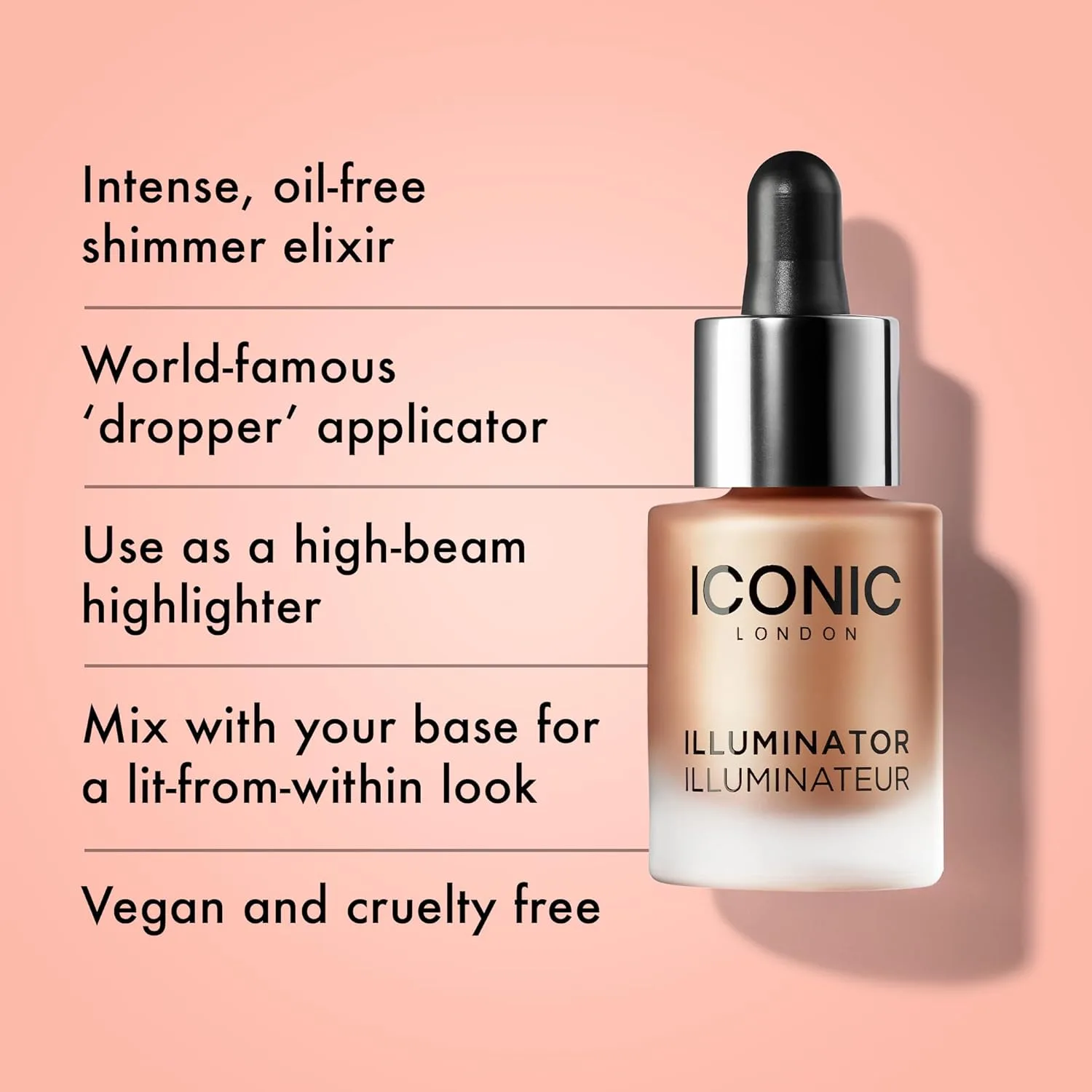 Набор ICONIC LONDON Underglow Blurring Primer and Illuminator Original (Champagne Shimmer) | Косметика для сияющего эффекта, веганский продукт, не тестируется на животных — фото 3