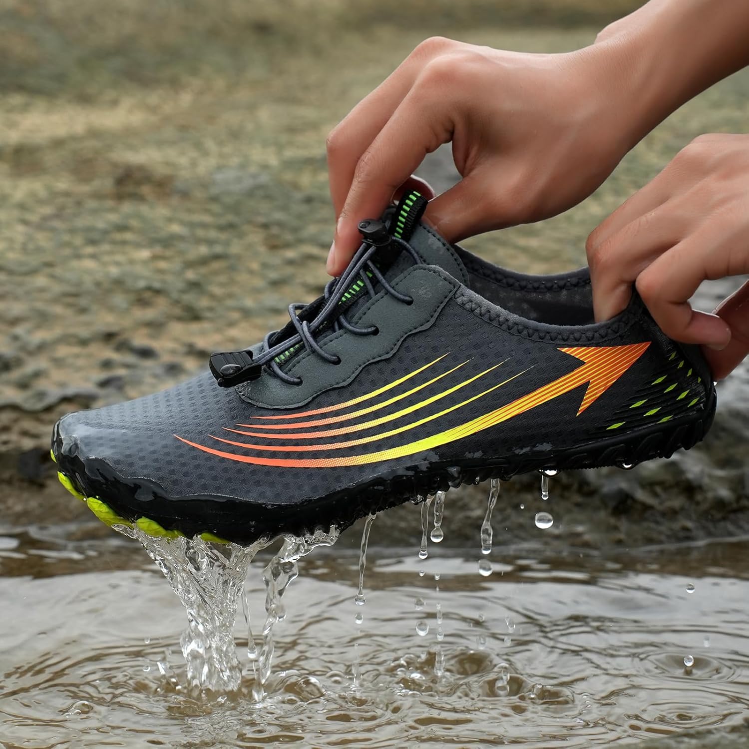 Кроссовки для ходьбы Hike Barefoot Shoes для женщин и мужчин, нескользящая Ayziemezm, серый — фото 4