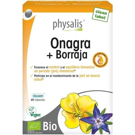 

Примула вечерняя и бурачник Био, 60 капсул Physalis