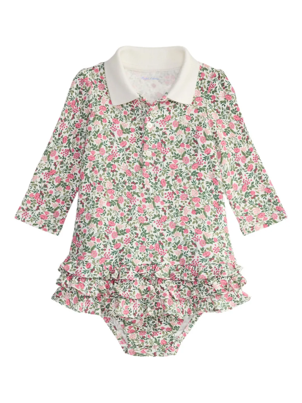 

Комплект из платья и блумеров с цветочным принтом POLO RALPH LAUREN KIDS, белый