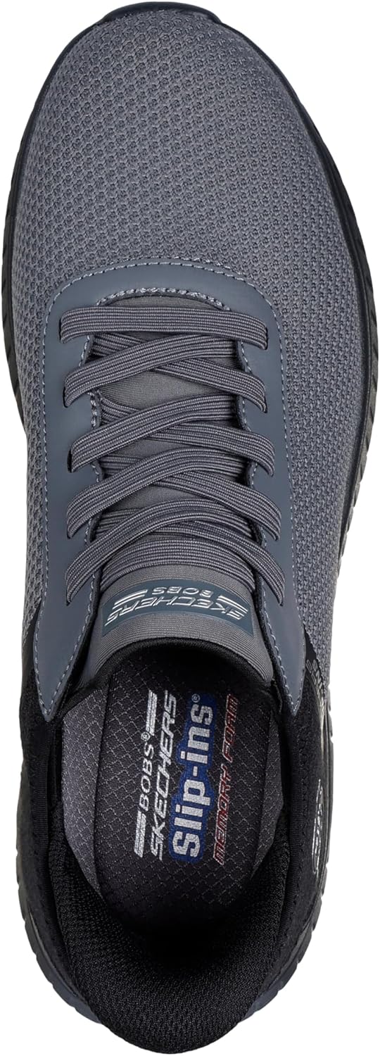 Мужские слипоны Skechers Bobs Squad Chaos - Solid Tour, темно-серый — фото 3