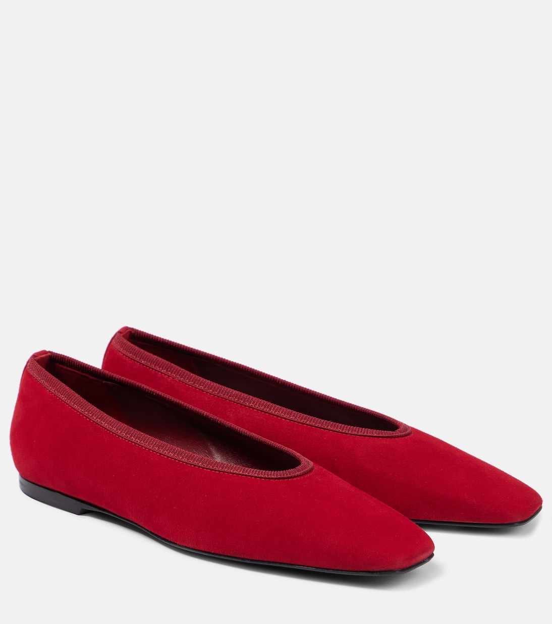 Балетки из замши Toteme, Scarlet
