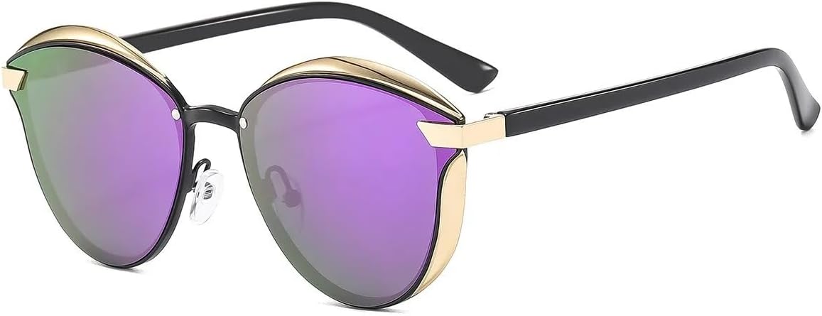 

Модные солнцезащитные очки в оправе «кошачий глаз» для женщин, идеально подходящие для уличной фотосъемки на открытом воздухе, с защитой от УФ-излучения UV400 TKKTLLT, Purple