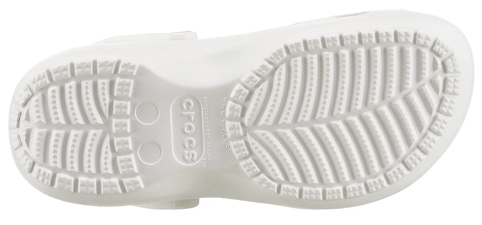 Сабо Crocs "Classic Platform Clog W", платформа, летняя обувь, тапочки, тапочки, модная подошва на платформе, белый — фото 3