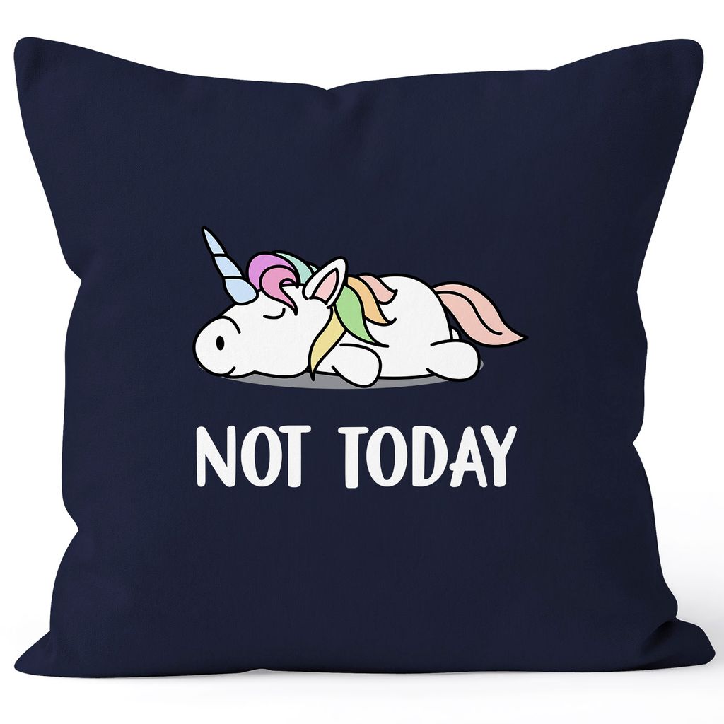 

Чехол на подушку Not Today Чехол на подушку Chilling Lazy MoonWorks Unicorn темно-синего цвета, униразмер