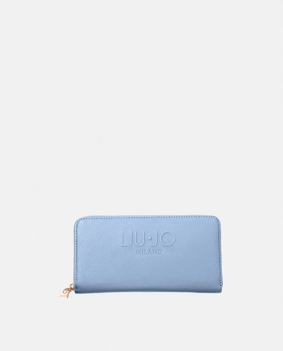 

Кошелек с эффектом сафьяна LIUJO, голубой
