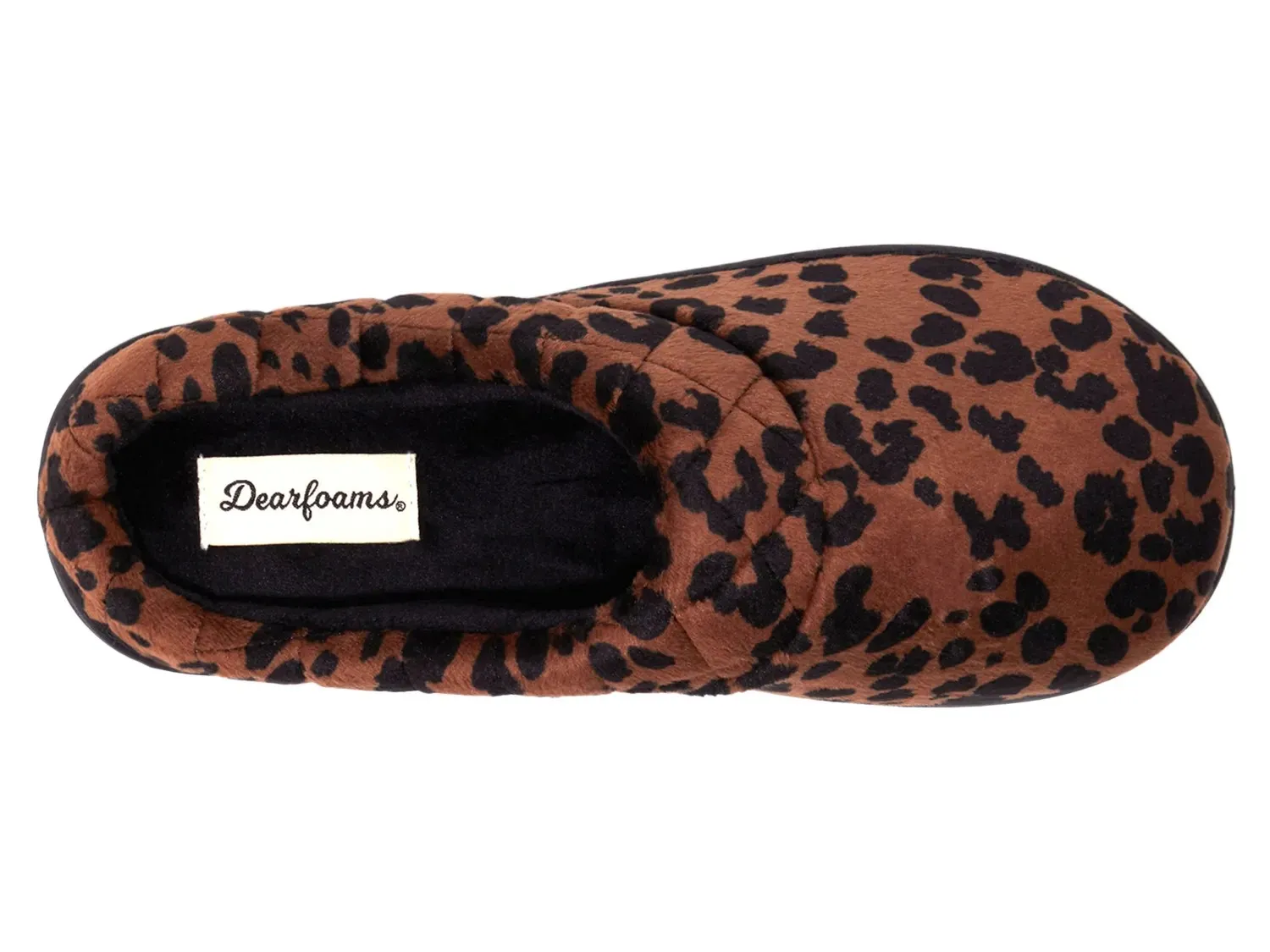 Тапочки Dearfoams Darcy Clog Slipper - женские, коричневый леопардовый принт — фото 4