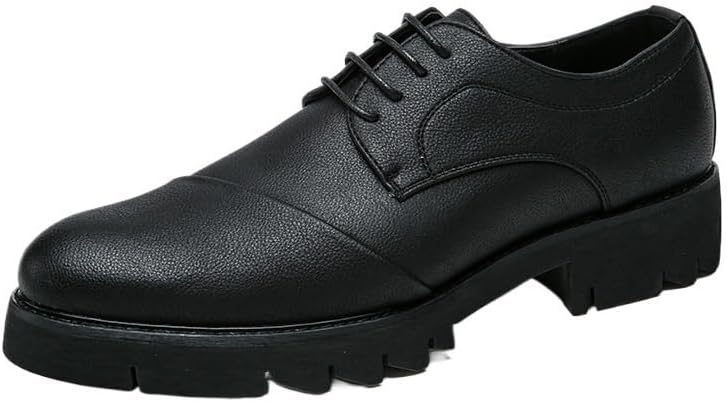 

Мужские классические оксфорды, деловые кожаные оксфорды дерби, на шнуровке, с удобной посадкой, для вождения, комфорта, вечеринок, свадьбы Zestrelax, черный