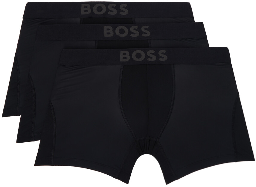 

Трусы-боксеры из трех пар BOSS, черный