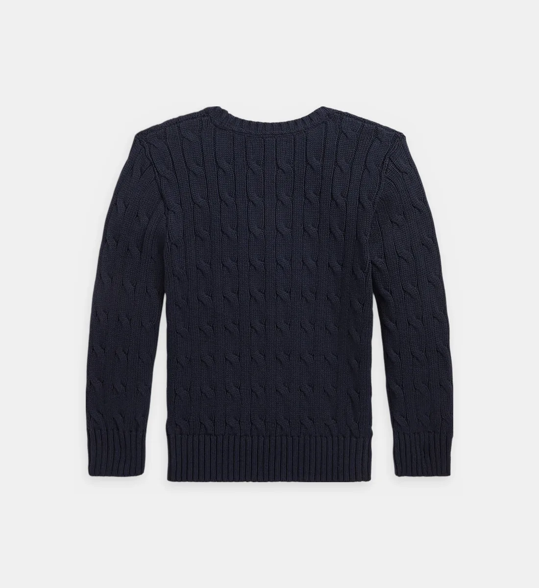 Прямой джемпер из витого (крученого) хлопка POLO RALPH LAUREN, синий — фото 2