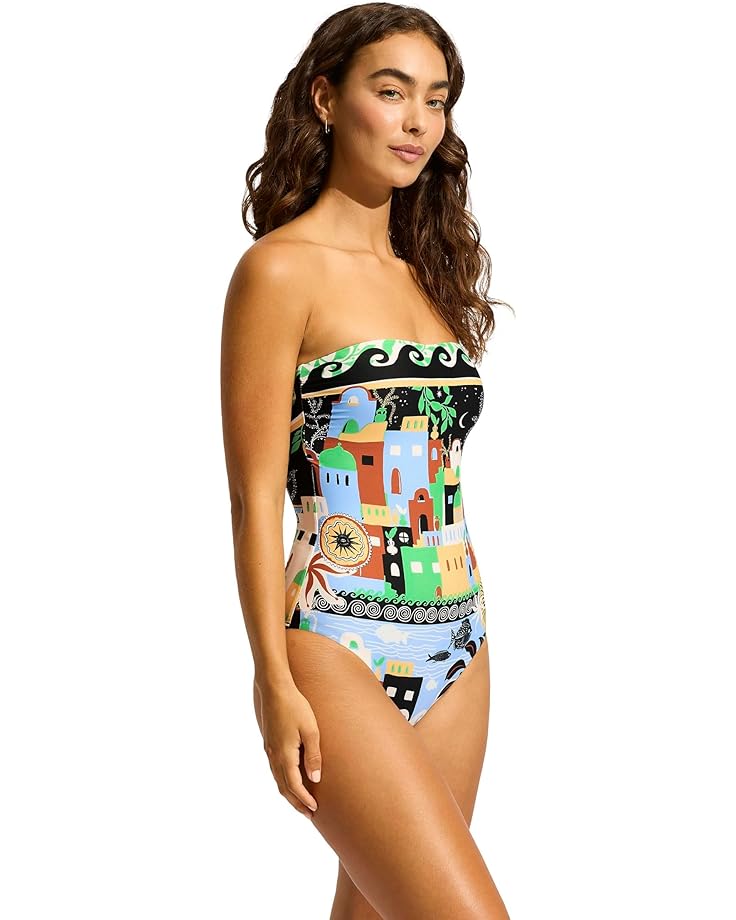 

Купальник Seafolly Atlantis Bandeau One Piece, экрю