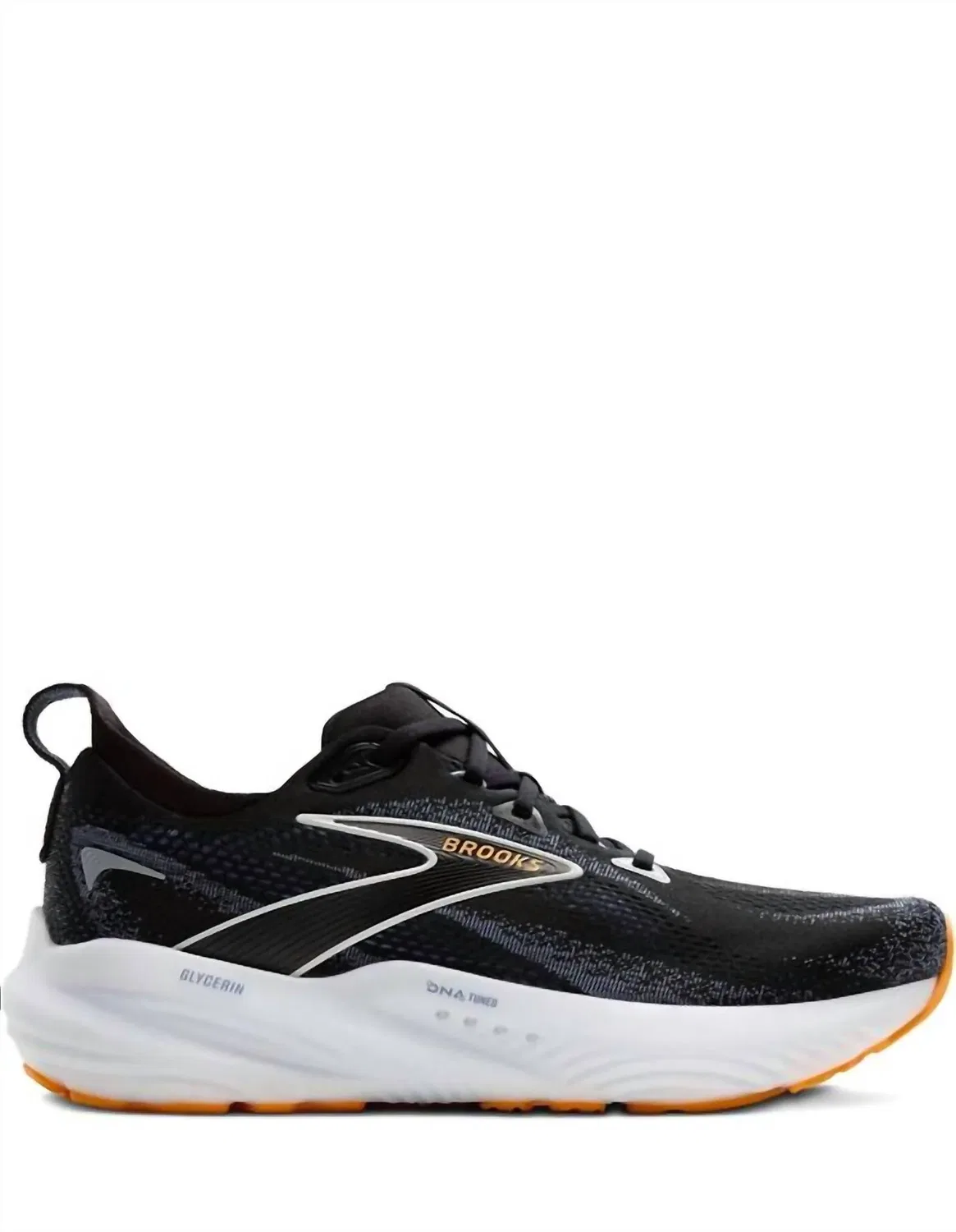BROOKS Мужские беговые кроссовки Glycerin GTS 22 - D, цвет черный/синий/оранжевый