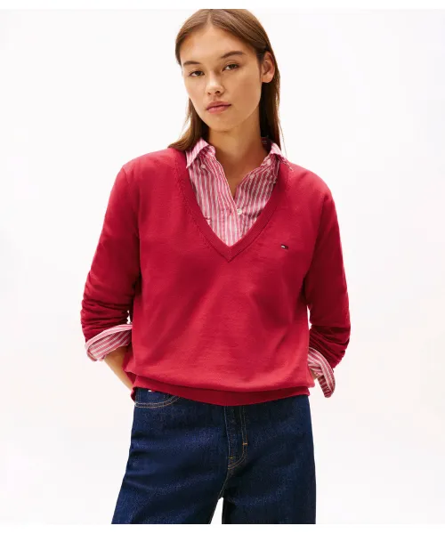 

Необходимый свитер Regular fit Tommy Jeans, красный