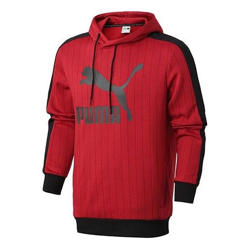 

Толстовка pinstripe aop pullover hoodie 'red' Puma, красный