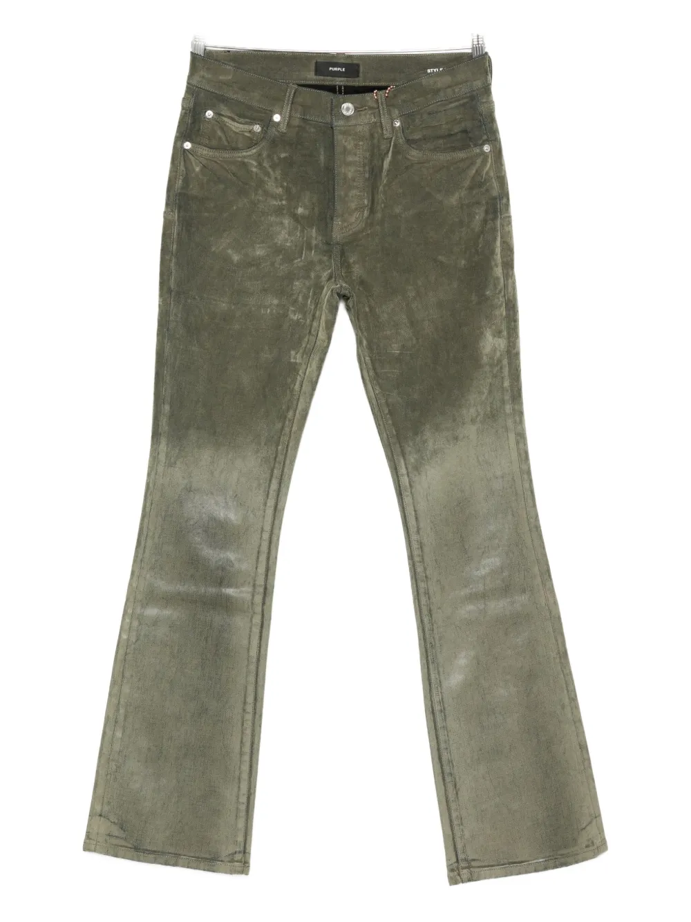 

Джинсы-клеш с флокированием Purple Brand, зеленый