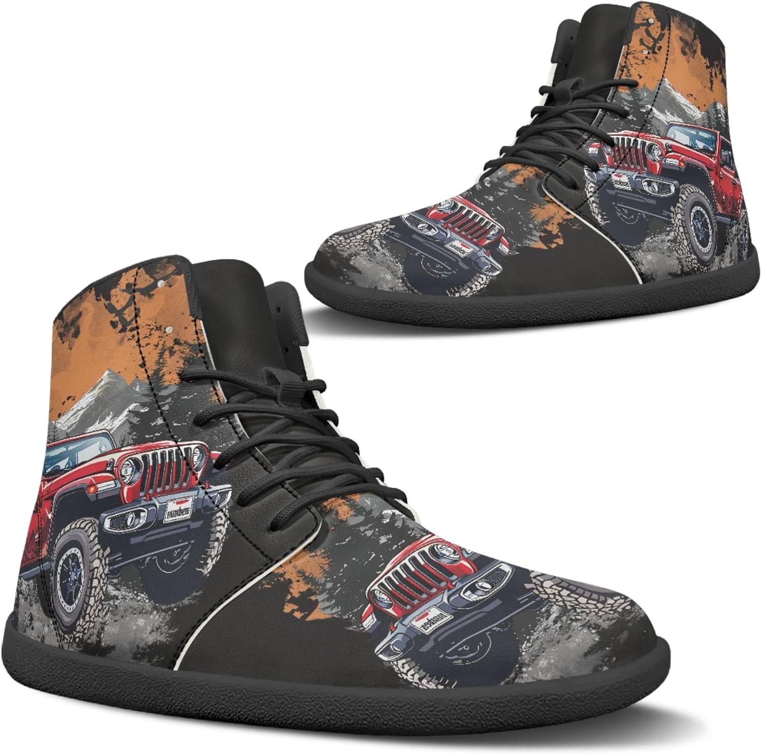 

Минималистичные босоногообразные кроссовки Micoklinlin для мужчин и женщин, новинка, водонепроницаемые, для трейл-раннинга, с широкой носочной частью, без перепада пятка-пальцы, для ходьбы, черный/красный