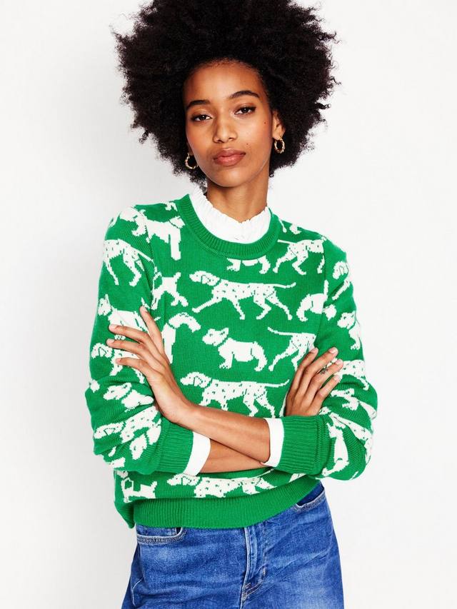 

Жаккардовый джемпер heather dog Boden, цвет Sapling Green