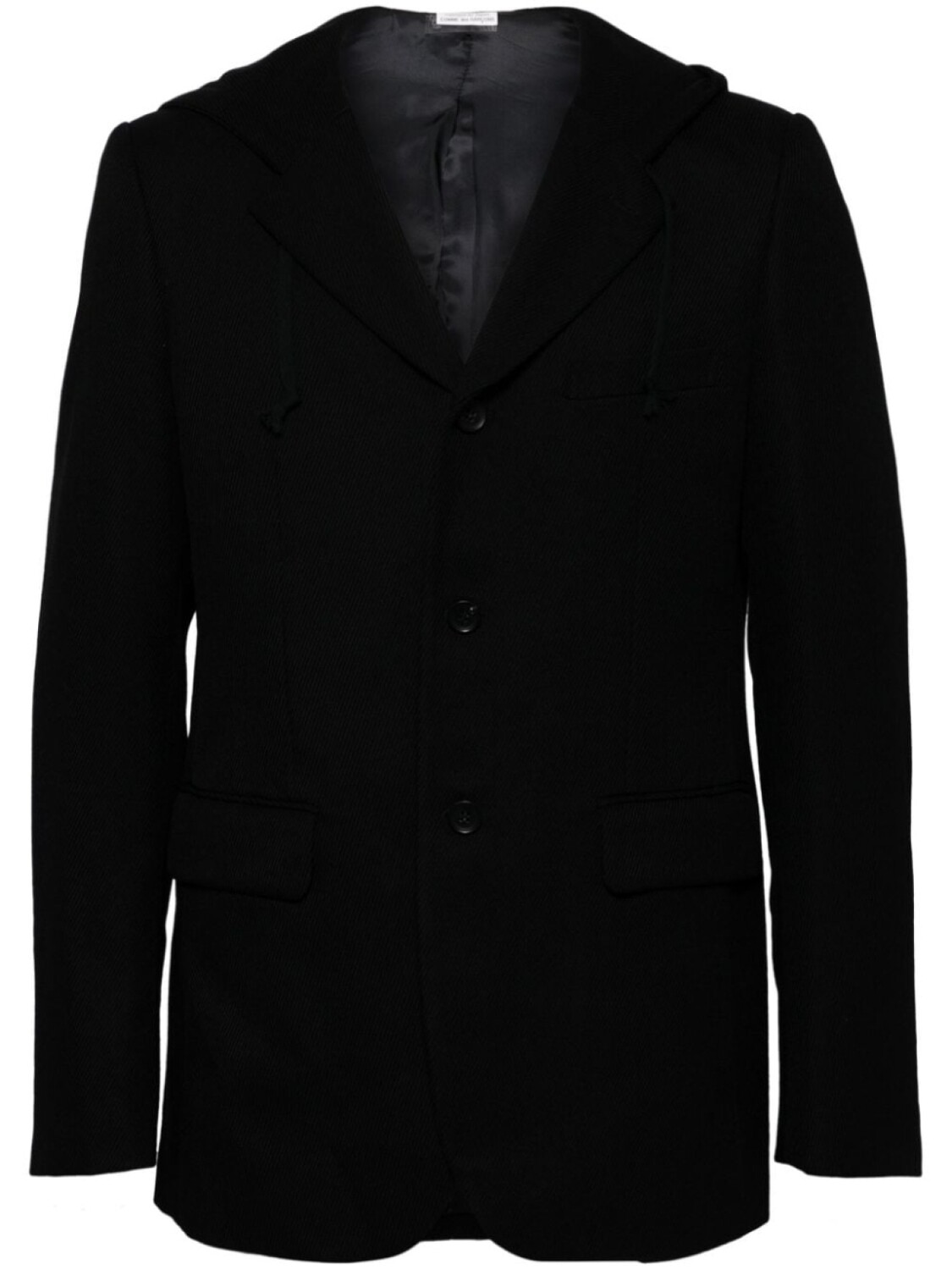 

Comme des Garçons Homme Deux твиловый блейзер с капюшоном, черный