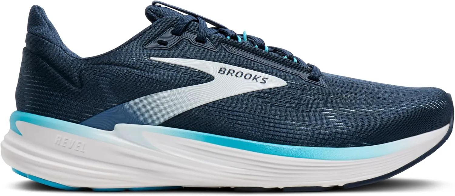 Мужские кроссовки Brooks Revel 8 для бега и ходьбы с нейтральной поддержкой, белый — фото 4