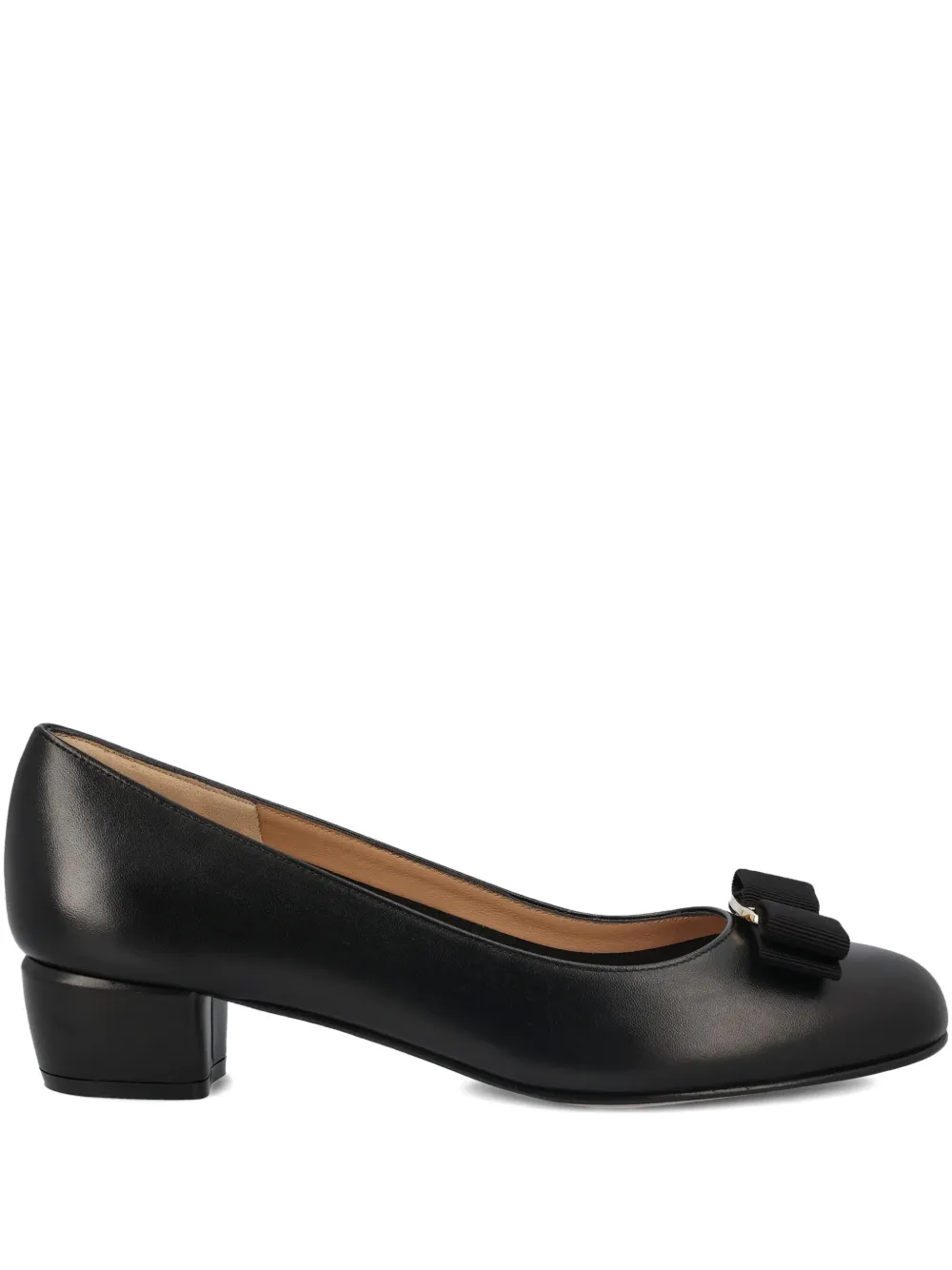Туфли Vara 60 с бантом Ferragamo, черный
