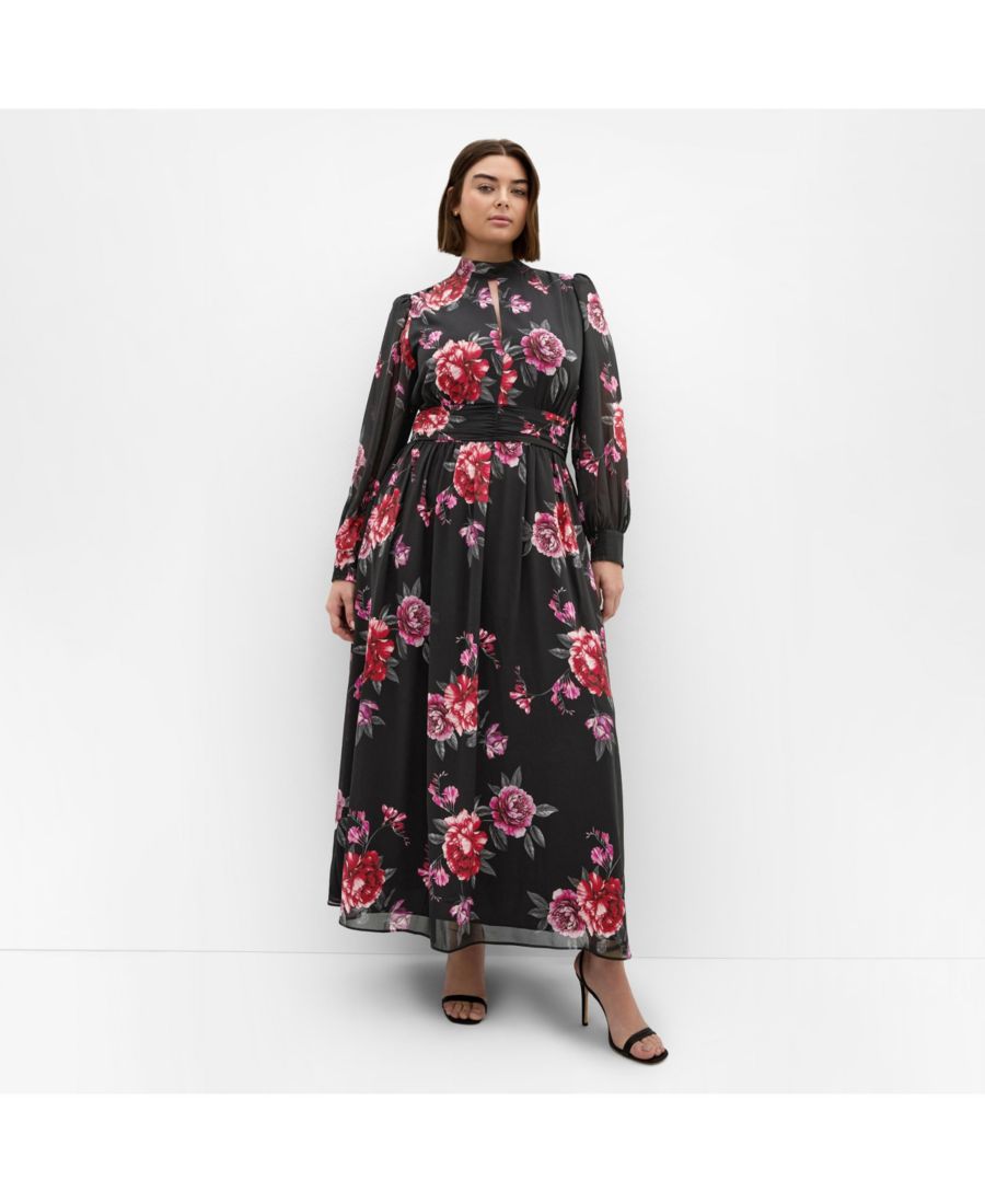 

Макси-платье Alexandra с принтом больших размеров CITY CHIC, Rosa floral