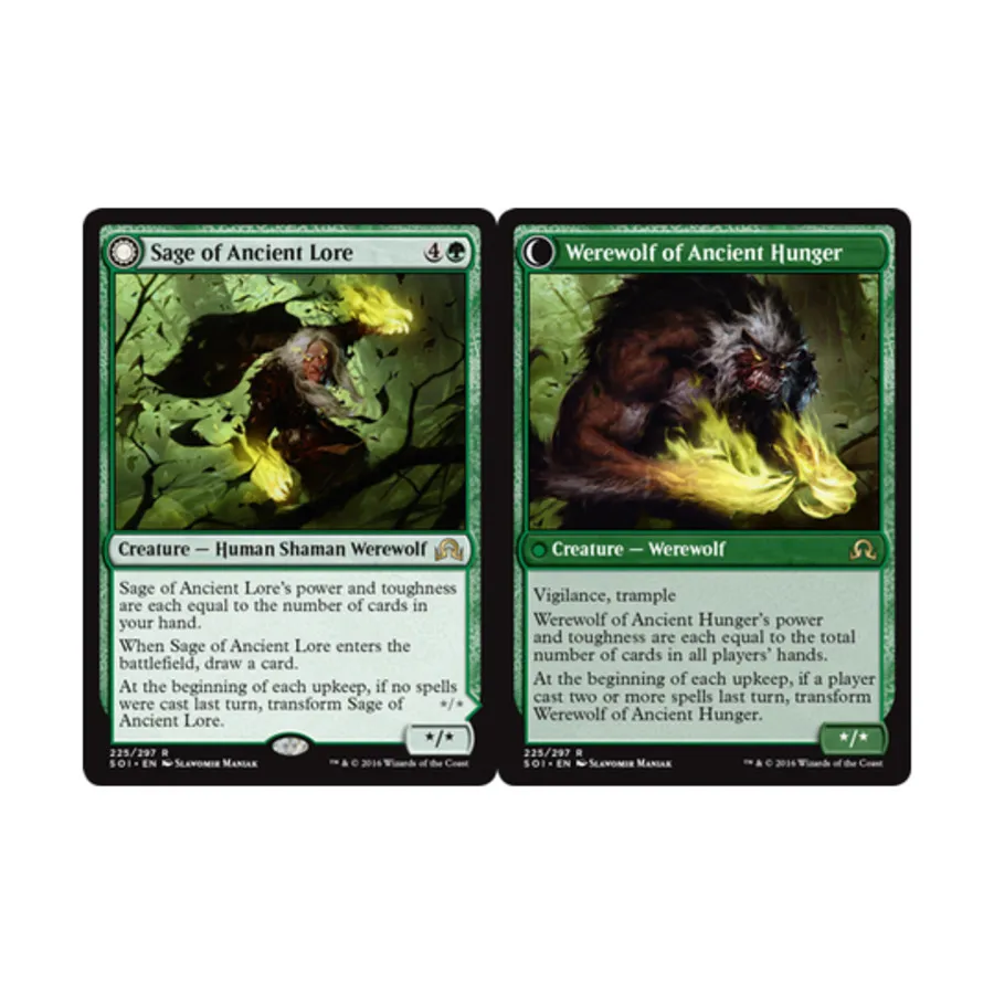 

CCG Мудрец древних знаний // Оборотень древнего голода (клавиша R), MTG - Shadows Over Innistrad