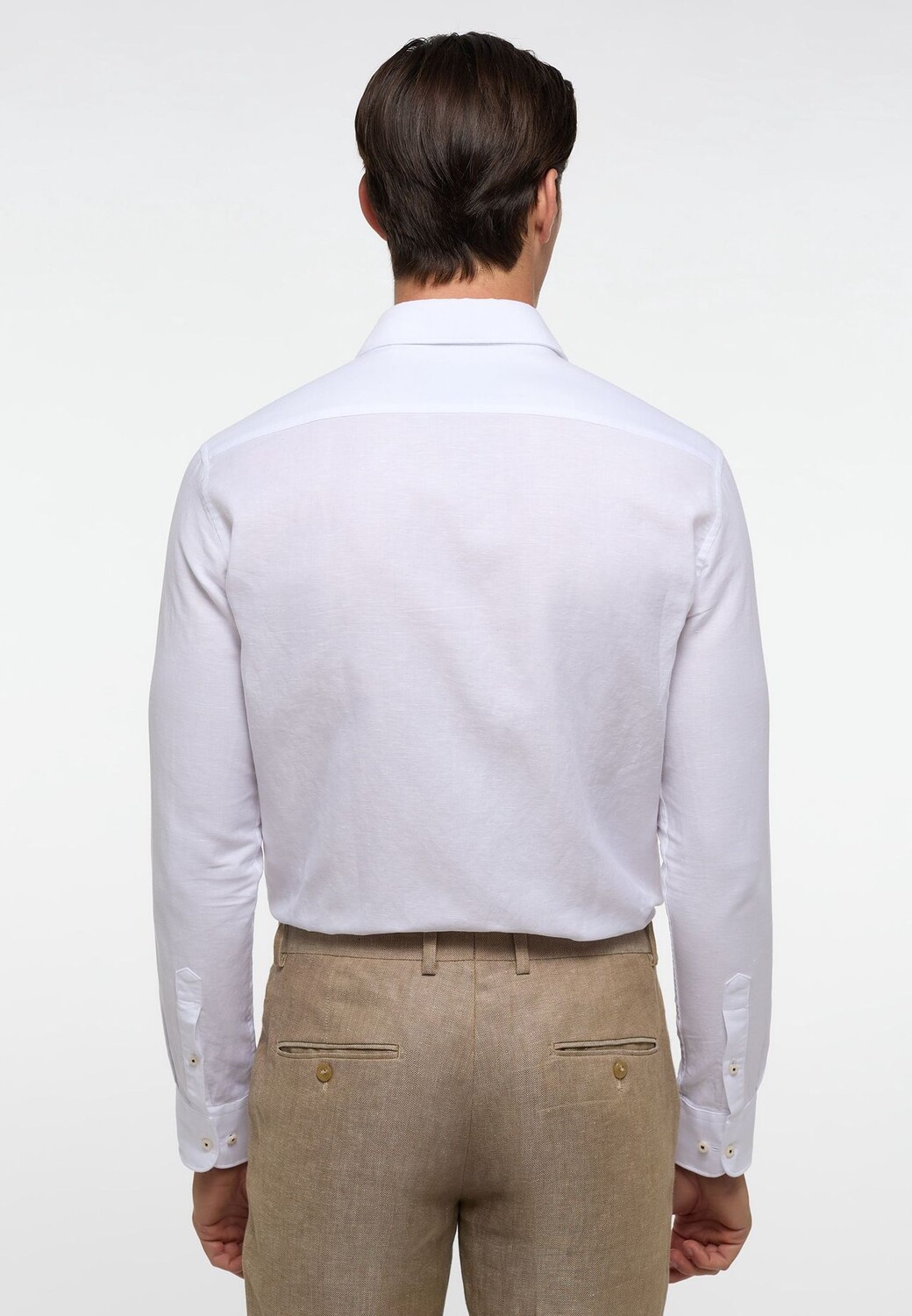 

Льняная рубашка SLIM FIT ETERNA, цвет Weiß Standardärmellänge