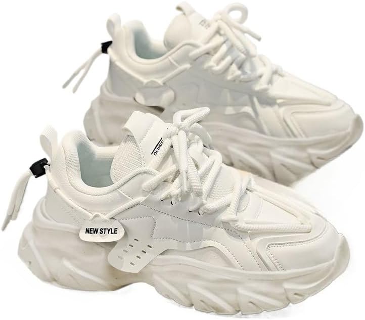 

Мужские массивные кроссовки на платформе - удобные дышащие беговые кроссовки-слипоны - легкие бело-черные прогулочные кроссовки с блестками и стразами Hhhchpm