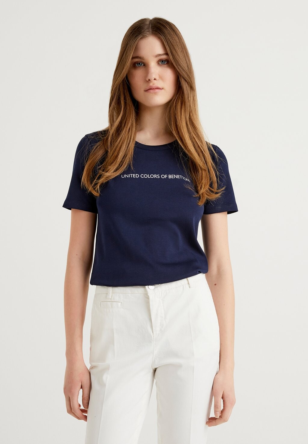 

Футболка с принтом United Colors of Benetton, синий