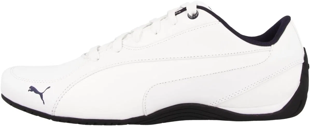 Кроссовки Puma Unisex Drift Cat 5 из кожи, низкие, 2-White, White, Blue Sky