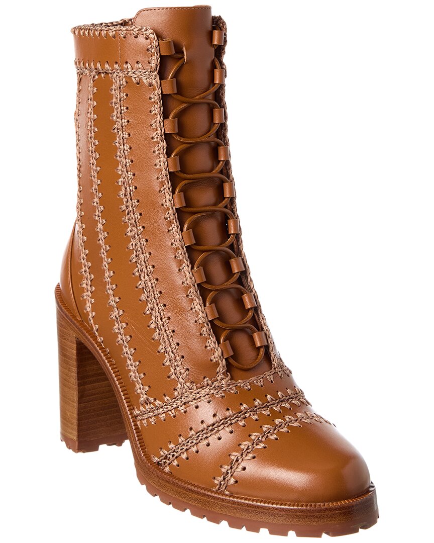 Александр Бирман Regina Block 90 Кожаные армейские ботинки Alexandre Birman, коричневый