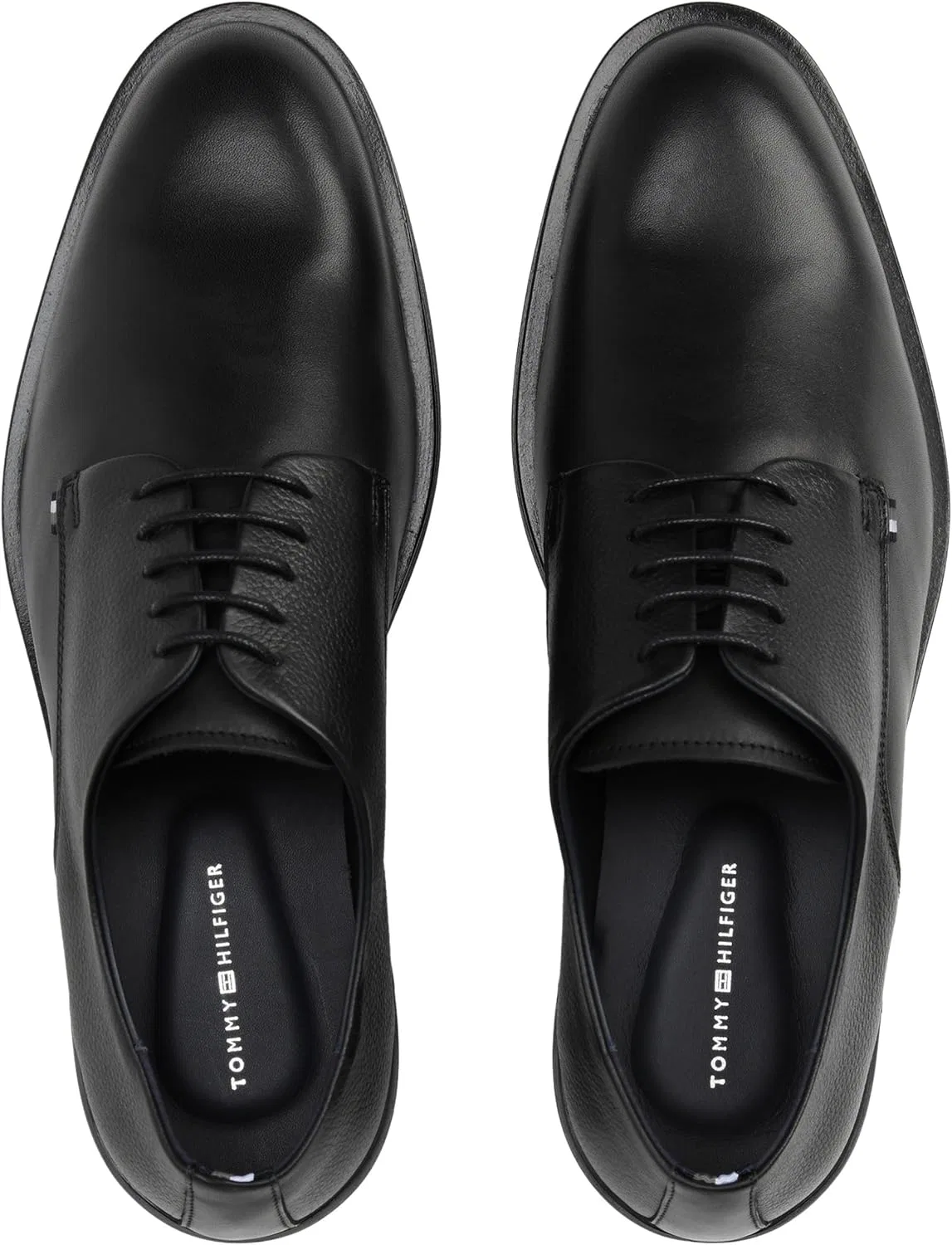 Мужские туфли-дерби Tommy Hilfiger Core из кожи, черный — фото 4
