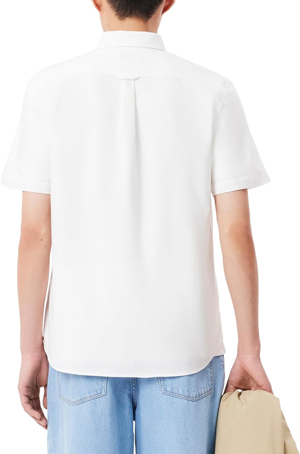Рубашка Lacoste с коротким рукавом, классический крой, мужская коллекция Core, White — фото 3