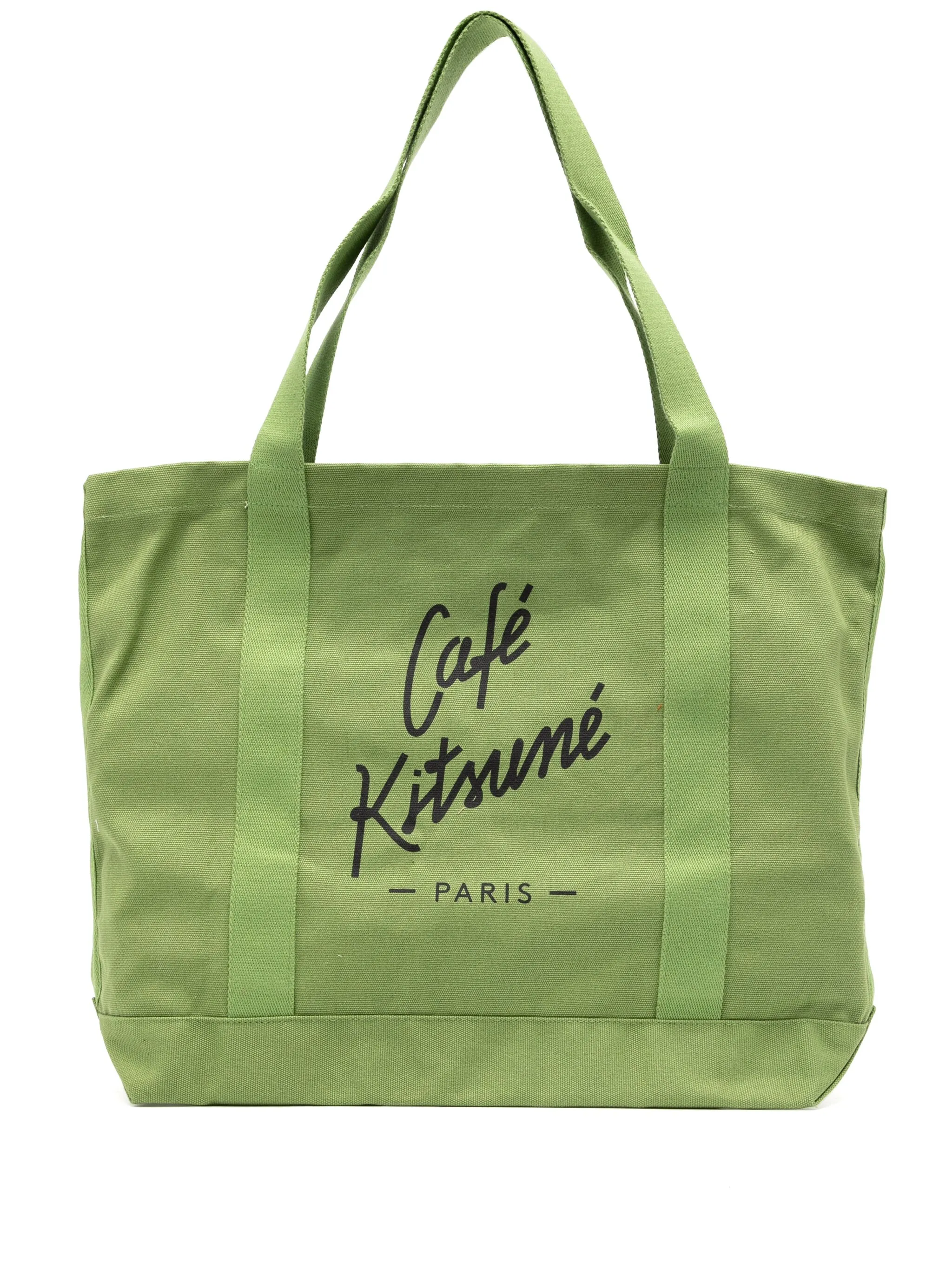 

Сумка-тоут из канваса с логотипом Café Kitsuné, зеленый