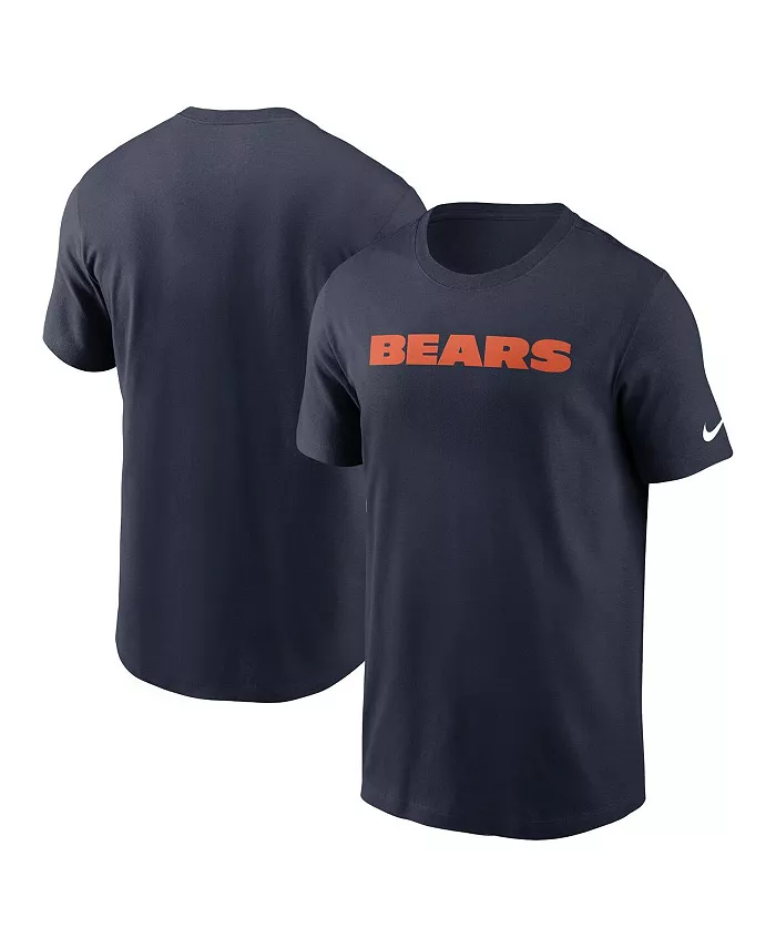 

Мужская футболка Chicago Bears Primetime Wordmark Essential в темно-синем цвете Nike