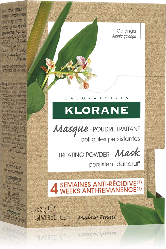 

Маска для волос Галангал против перхоти Klorane, 8× 3 гр