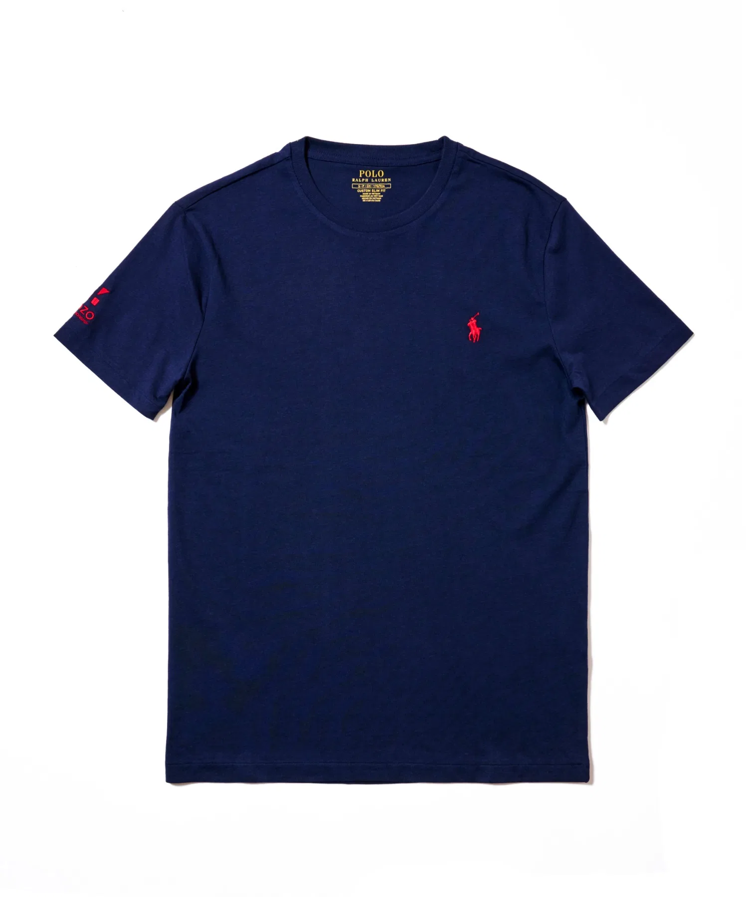 Мужская футболка POLO RALPH LAUREN Custom Slim Fit с вышивкой — фото 2