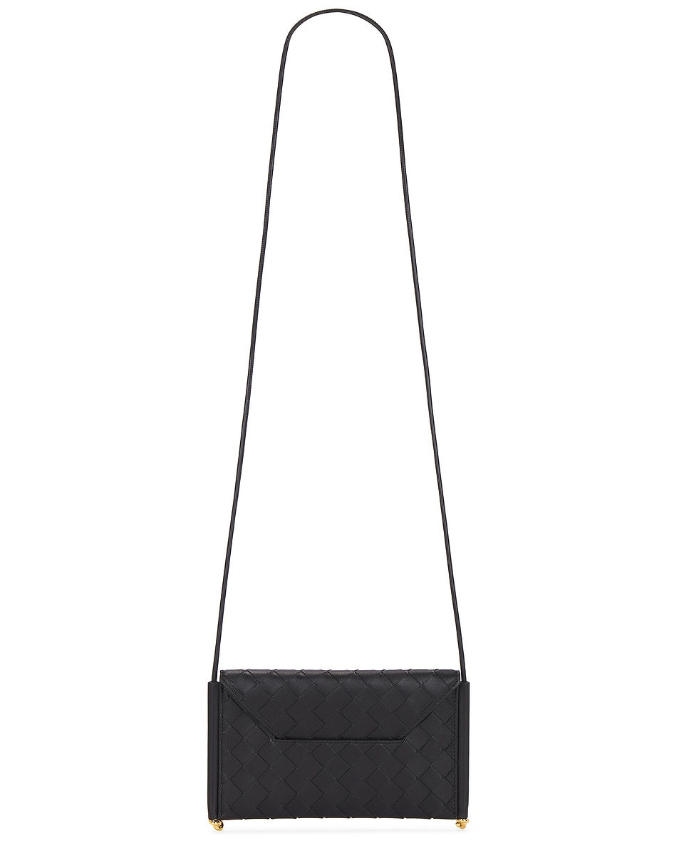 

Сумка Solstice Phone Pouch Bottega Veneta, Black & Muse Brass