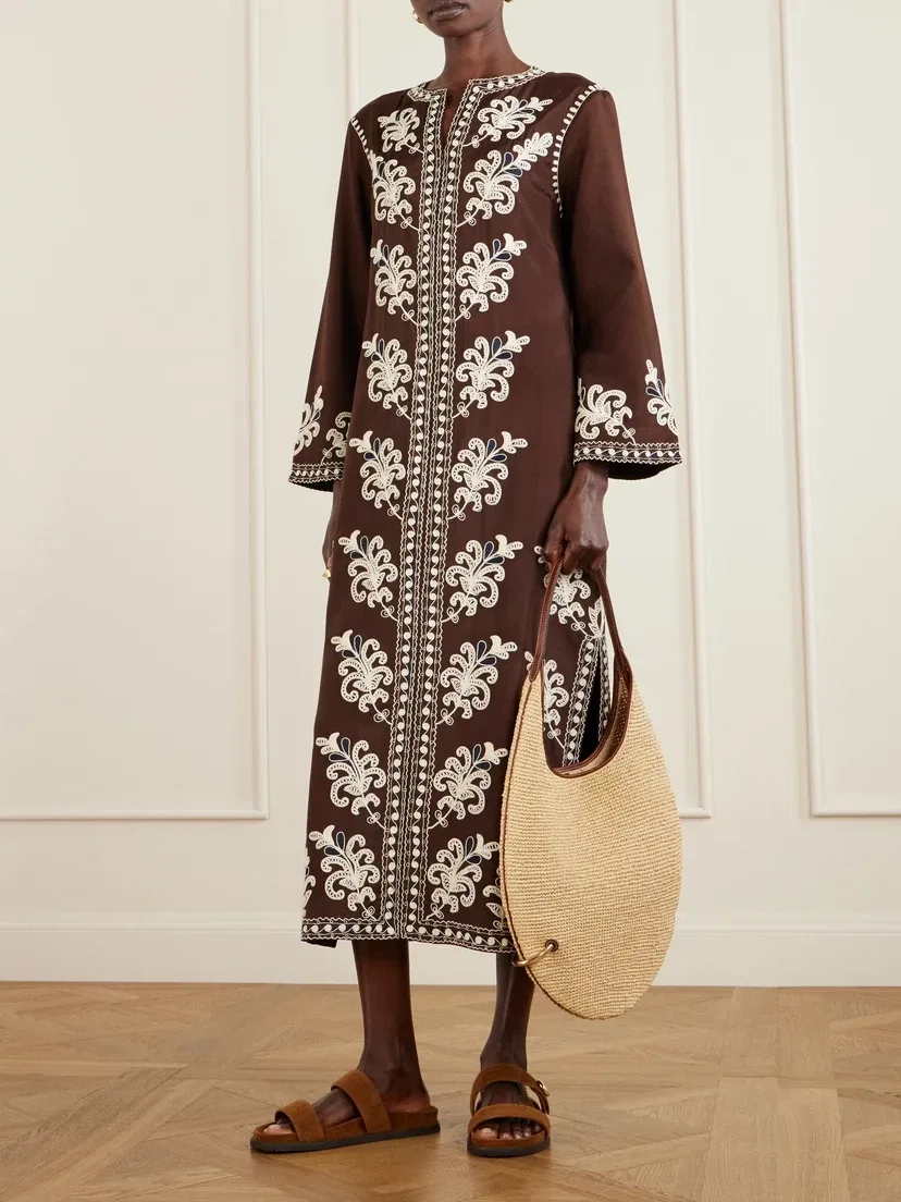 Ремешок на плечо из рафии с перфорацией, украшенный кожаной отделкой Tory Burch, розовый — фото 3