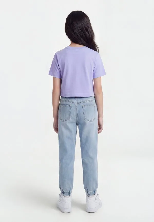 Укороченная футболка с принтом «футура» Nike Sportswear, Light Thistle — фото 2